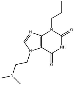 7-(2-(Dimethylamino)ethyl)-3-propyl-1H-purine-2,6(3H,7H)-dione 구조식 이미지