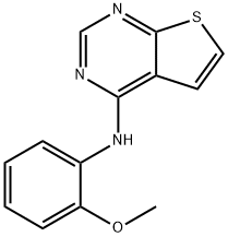 Thieno[2,3-d]pyrimidin-4-amine, N-(2-methoxyphenyl)- 구조식 이미지