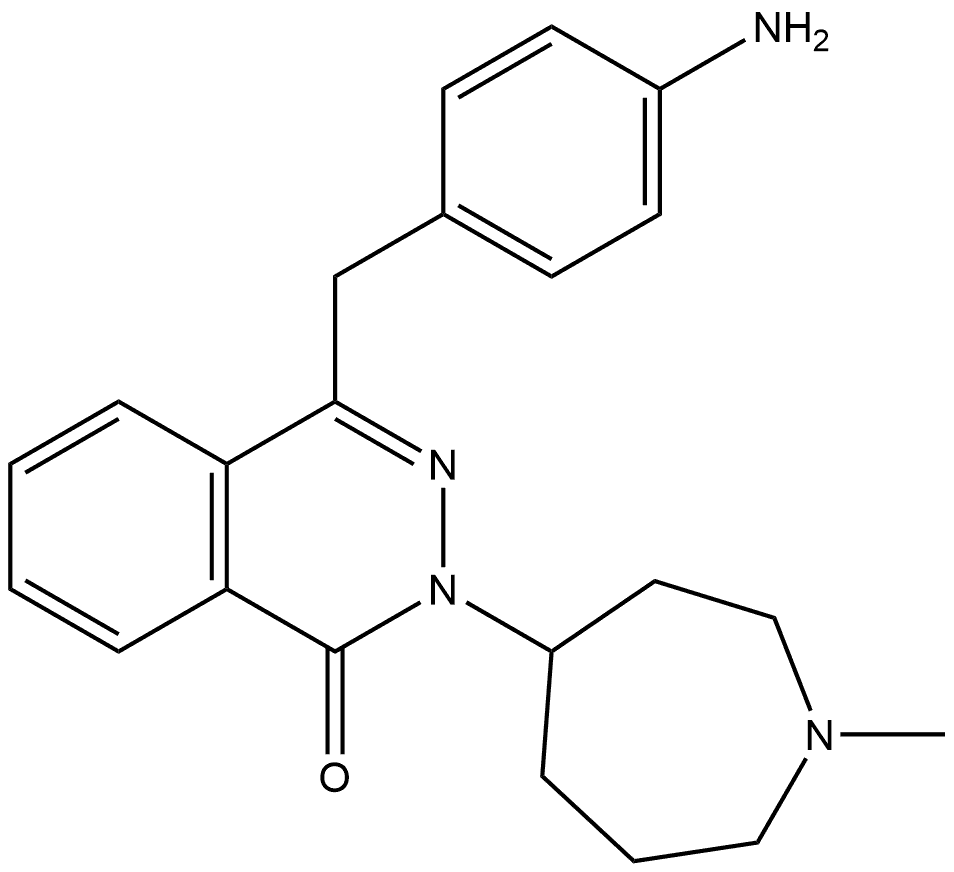 4-[(4-Aminophenyl)methyl]-2-(hexahydro-1-methyl-1H-azepin-4-yl)-1(2H)-phthalazinone Structure