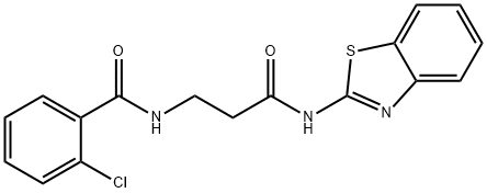 Benzamide, N-[3-(2-benzothiazolylamino)-3-oxopropyl]-2-chloro- Structure