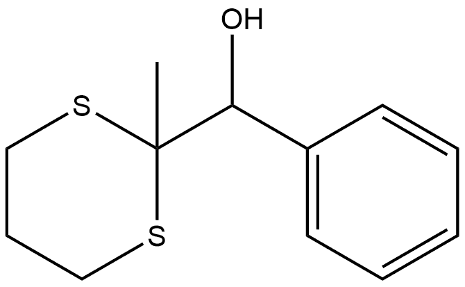 1,3-Dithiane-2-methanol, 2-methyl-α-phenyl- Structure