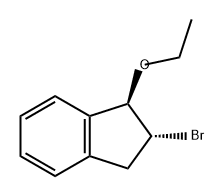 1H-Indene, 2-bromo-1-ethoxy-2,3-dihydro-, trans- (9CI) 구조식 이미지