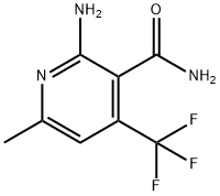 3-?Pyridinecarboxamide, 2-?amino-?6-?methyl-?4-?(trifluoromethyl)?- Structure