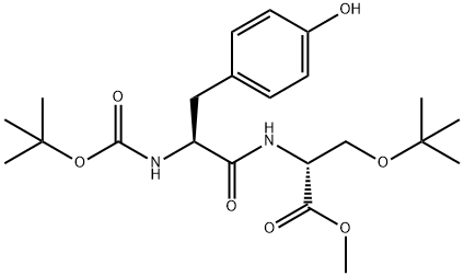 D-Serine, N-[N-[(1,1-dimethylethoxy)carbonyl]-L-tyrosyl]-O-(1,1-dimethylethyl)-, methyl ester (9CI) 구조식 이미지