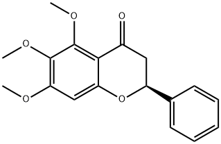 (S)-5,6,7-Trimethoxy-2-phenylchroman-4-one Structure