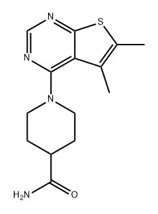 4-Piperidinecarboxamide, 1-(5,6-dimethylthieno[2,3-d]pyrimidin-4-yl)- Structure