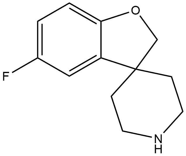 5-Fluoro-2H-spiro[benzofuran-3,4''-piperidine] Structure