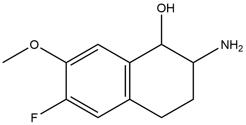 2-amino-6-fluoro-7-methoxy-1,2,3,4-tetrahydronaphthalen-1-ol 구조식 이미지