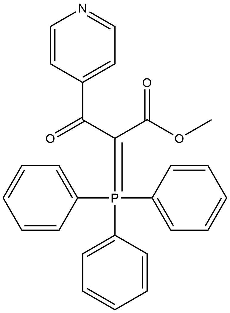 4-Pyridinepropanoic acid, β-oxo-α-(triphenylphosphoranylidene)-, methyl ester Structure