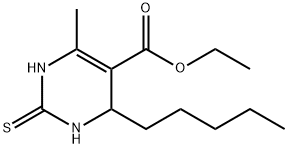 5-Pyrimidinecarboxylic acid, 1,2,3,4-tetrahydro-6-methyl-4-pentyl-2-thioxo-, ethyl ester Structure