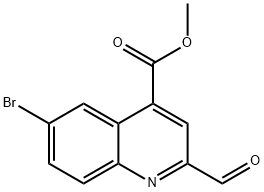 4-Quinolinecarboxylic acid, 6-bromo-2-formyl-, methyl ester Structure