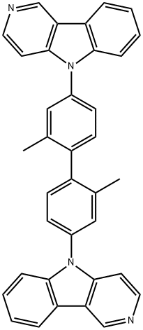 5H-Pyrido[4,3-b]indole, 5,5'-(2,2'-dimethyl[1,1'-biphenyl]-4,4'-diyl)bis- Structure