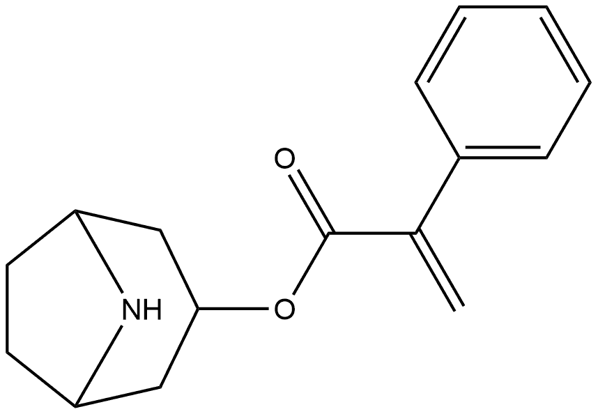 Benzeneacetic acid, α-methylene-, (3-endo)-8-azabicyclo[3.2.1]oct-3-yl ester Structure