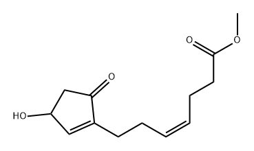 4-Heptenoic acid, 7-(3-hydroxy-5-oxo-1-cyclopenten-1-yl)-, methyl ester, (4Z)- 구조식 이미지