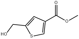 3-Thiophenecarboxylic acid, 5-(hydroxymethyl)-, methyl ester Structure