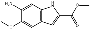 1H-Indole-2-carboxylic acid, 6-amino-5-methoxy-, methyl ester 구조식 이미지