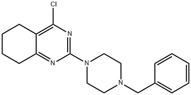 Quinazoline, 4-chloro-5,6,7,8-tetrahydro-2-[4-(phenylmethyl)-1-piperazinyl]- Structure