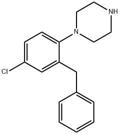 Piperazine, 1-[4-chloro-2-(phenylmethyl)phenyl]- Structure