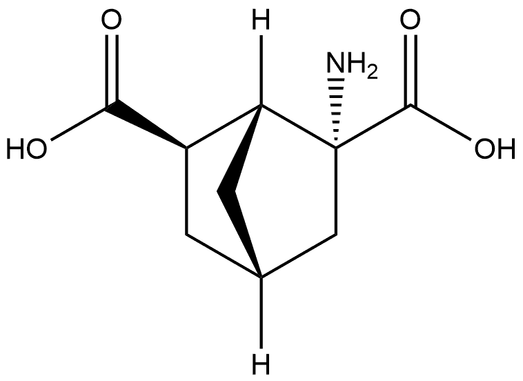 Bicyclo[2.2.1]heptane-2,6-dicarboxylic acid, 2-amino-, (1R,2R,4S,6R)-rel-(+)- 구조식 이미지