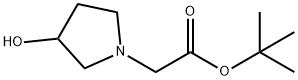 1,1-Dimethylethyl 3-hydroxy-1-pyrrolidineacetate Structure