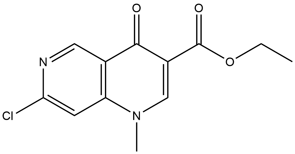 Ethyl 7-chloro-1,4-dihydro-1-methyl-4-oxo-1,6-naphthyridine-3-carboxylate Structure