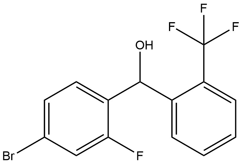 4-Bromo-2-fluoro-α-[2-(trifluoromethyl)phenyl]benzenemethanol Structure