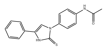 Acetamide, N-[4-(2,3-dihydro-4-phenyl-2-thioxo-1H-imidazol-1-yl)phenyl]- Structure