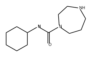 1H-1,4-Diazepine-1-carboxamide, N-cyclohexylhexahydro- Structure