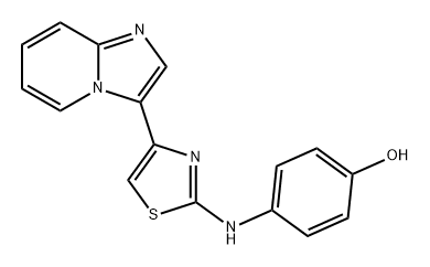 Phenol, 4-[(4-imidazo[1,2-a]pyridin-3-yl-2-thiazolyl)amino]- Structure