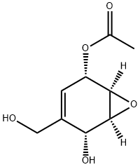 7-?Oxabicyclo[4.1.0]?hept-?3-?ene-?2,?5-?diol, 3-?(hydroxymethyl)?-?, 5-?acetate, (1S,?2R,?5S,?6R)?- 구조식 이미지