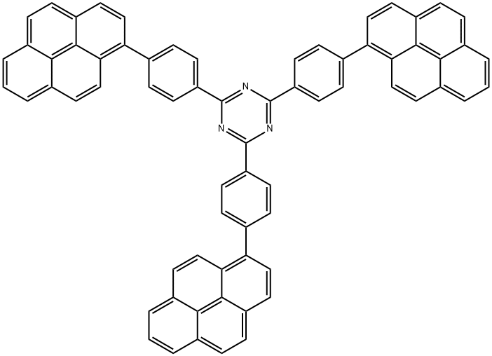 1,3,5-Triazine, 2,4,6-tris[4-(1-pyrenyl)phenyl]- Structure