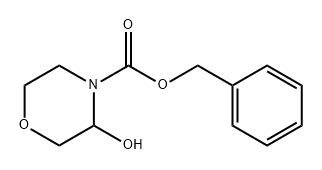 4-Morpholinecarboxylic acid, 3-hydroxy-, phenylmethyl ester Structure