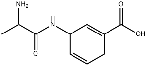 1,?4-?Cyclohexadiene-?1-?carboxylic acid, 3-?[(2-?amino-?1-?oxopropyl)?amino]?- 구조식 이미지
