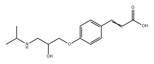 2-Propenoic acid, 3-[4-[2-hydroxy-3-[(1-methylethyl)amino]propoxy]phenyl]- Structure