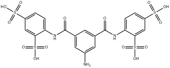 4,4'-[(5-Amino-1,3-phenylene)bis(carbonylimino)]bis-1,3-benzenedisulfonic Acid Structure