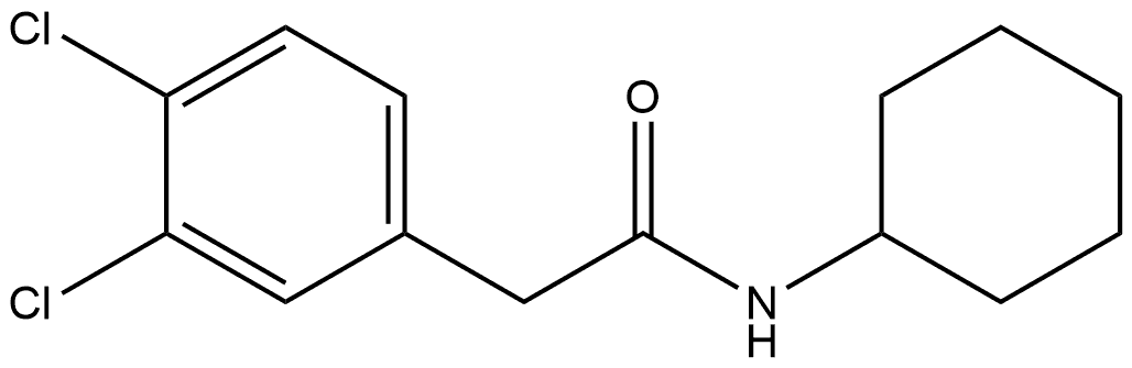 3,4-Dichloro-N-cyclohexylbenzeneacetamide Structure