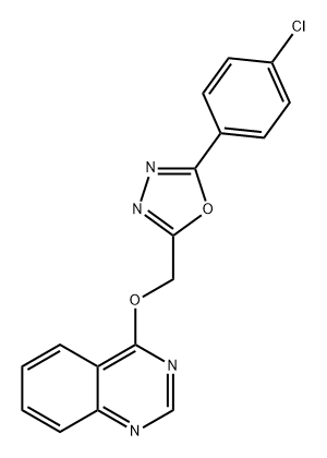 Quinazoline, 4-[[5-(4-chlorophenyl)-1,3,4-oxadiazol-2-yl]methoxy]- Structure