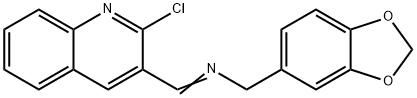 [(1,3-dioxaindan-5-yl)methyl][(2-chloroquinolin-3- yl)methylidene]amine Structure