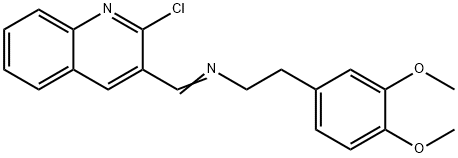 [(2-chloroquinolin-3-yl)methylidene][2-(3,4-dimeth oxyphenyl)ethyl]amine Structure