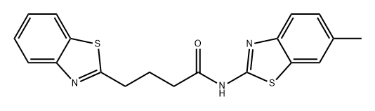 2-Benzothiazolebutanamide, N-(6-methyl-2-benzothiazolyl)- 구조식 이미지