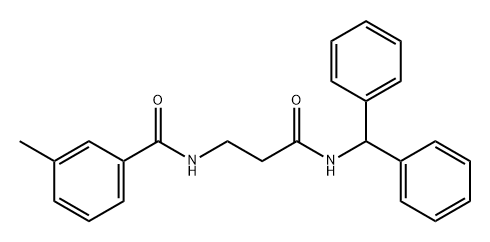 Benzamide, N-[3-[(diphenylmethyl)amino]-3-oxopropyl]-3-methyl- Structure