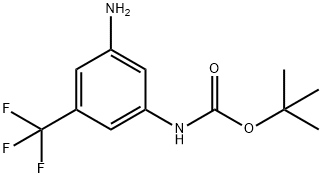 tert-Butyl (3-Amino-5-(trifluoromethyl)phenyl)carbamate Structure