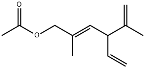 2,5-Hexadien-1-ol, 4-ethenyl-2,5-dimethyl-, acetate, (E)- (9CI) Structure