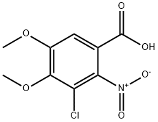 Benzoic acid, 3-chloro-4,5-dimethoxy-2-nitro- Structure