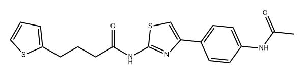 2-Thiophenebutanamide, N-[4-[4-(acetylamino)phenyl]-2-thiazolyl]- 구조식 이미지