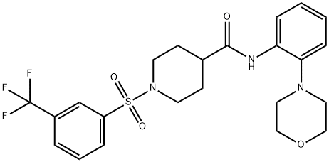 4-Piperidinecarboxamide, N-[2-(4-morpholinyl)phenyl]-1-[[3-(trifluoromethyl)phenyl]sulfonyl]- Structure