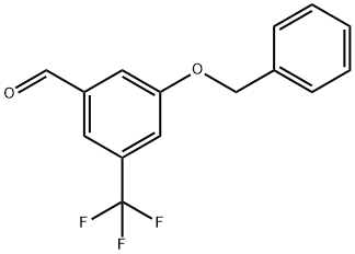 Benzaldehyde, 3-(phenylmethoxy)-5-(trifluoromethyl)- Structure