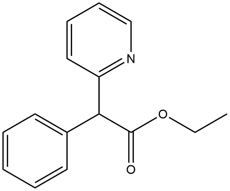 2-Pyridineacetic acid, α-phenyl-, ethyl ester Structure