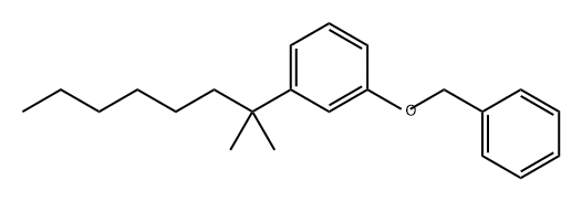 Benzene, 1-(1,1-dimethylheptyl)-3-(phenylmethoxy)- Structure