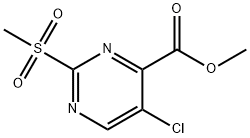 4-Pyrimidinecarboxylic acid, 5-chloro-2-(methylsulfonyl)-, methyl ester Structure